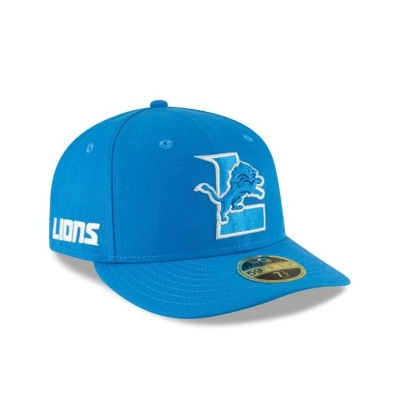 Detroit Lions Gorra | New Era NFL Logo Mix Low Profile 59fifty Fitted Cap Mexico - Azules